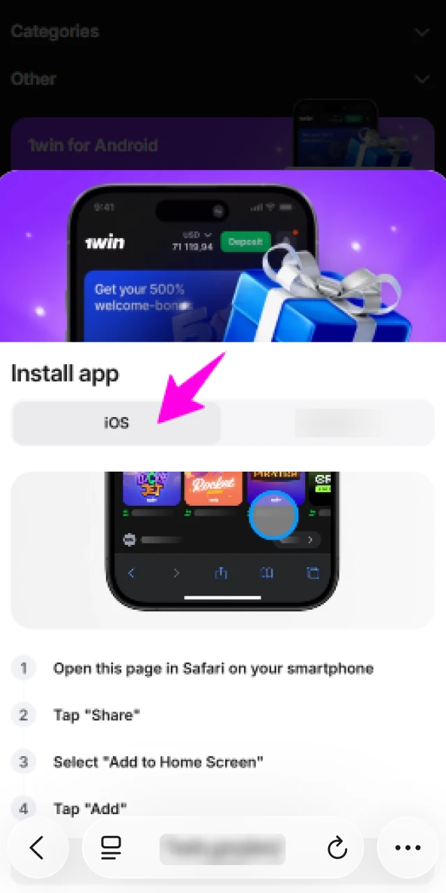1win plinko ios download how to begin installation